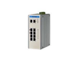 Niezarządzalny przełącznik sieciowy z 8x PoE RJ-45, 2x GE, EMS lvl. 3, E-mark, szerokim zakresem temperaturowym EKI-5729PI-AE