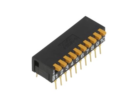 Przełącznik DIP-SWITCH Ilość sekcji 10 ON-OFF 0,03A/30VDC A6DR-0100