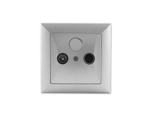 OPAL Gniazdo antenowe RTV końcowe srebrne GAP Op/K SR