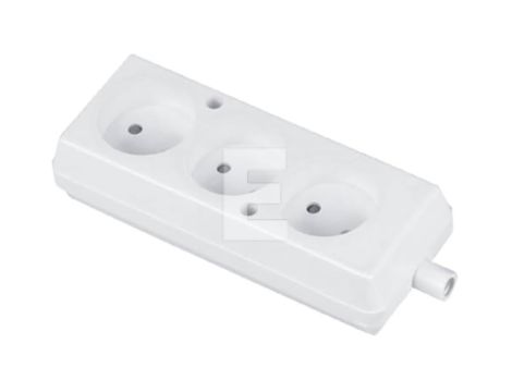 Gniazdo potrójne listwa rozdzielcza b/u 3x2p 16A, 250V