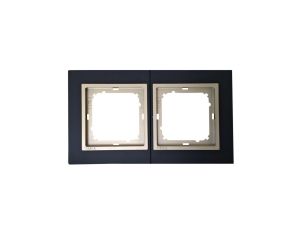 MAGIC Ramka podwójna czarny mat złoto Ra-2M/ZŁ CZ/MAT