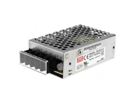 Zasilacz impulsowy do wbudowania modułowy 25W 3,3VDC 6A RS-25-3.3