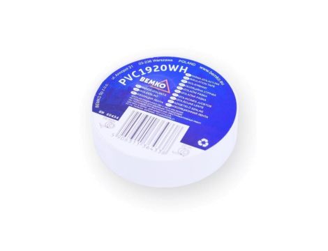Taśma izolacyjna PCV 19mm 20m biała