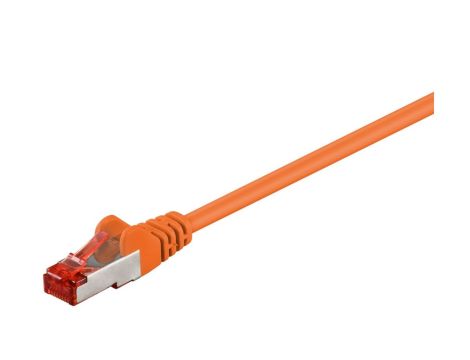 CAT 6 Kabel łączący, S/FTP (PiMF), Pomarańczowy - Długość kabla 20 m