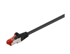 CAT 6 Kabel łączący, S/FTP (PiMF), czarny - Długość kabla 50 m