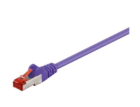 CAT 6 Kabel łączący, S/FTP (PiMF), Fioletowy - Długość kabla 50 m