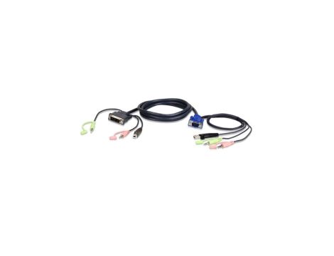 ATEN 2L-7DX2U Kabel KVM VGA-DVI 1,8 m, czarny, 1,8 m
