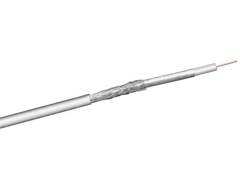 100 dB kabel koncentryczny antenowy, ekranowanie 2x, CCS, 100 m, biały - Wewnętrzna Materiał przewodzący CCS