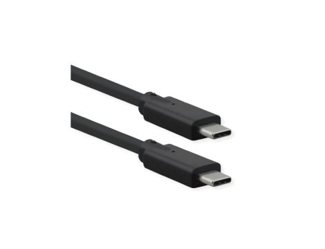 Kabel ROLINE USB 3.2 Gen 2x2, Emark, C-C, M/M, 20Gbit/s, 100W, zwart, 1,5 m
