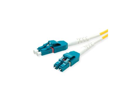 Kabel światłowodowy ROLINE duplex, jednomodowy 9/125m OS2, LC/LC, żółty, 1m