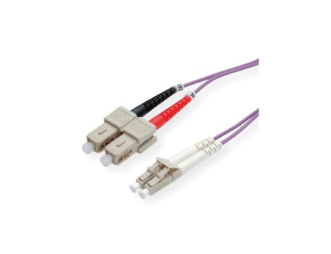ROLINE 50/125m OM4, LC/SC, fioletowy, 3 m