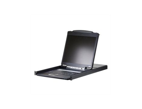 Przełącznik KVM ATEN CL1308N, 48 cm TFT, VGA, PS/2-USB, 8 portów, niemiecki układ klawiatury