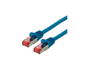 Kabel krosowy ROLINE Cat.6 S/FTP (PiMF), poziom komponentów, LSOH, niebieski, 0,3 m