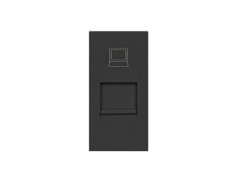 Gniazdo modułowe czarne RJ45 22,5x45mm cat. 5e OR-GM-9010/B/RJ45