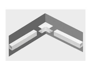 Osprzęt do listew elektroinstalacyjnych, narożnik wewnętrzny BIAŁY NW 14x14 (1szt.)