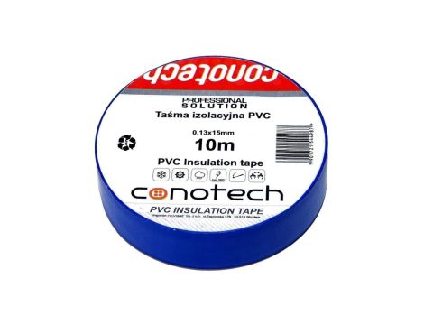 Taśma izolacyjna niebieska PVC 0,13x15x10m NS