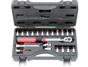 QUATROS KLUCZ DYNAMOMETRYCZNY 5-25NM  Z ZESTAWEM BITÓW 1/4