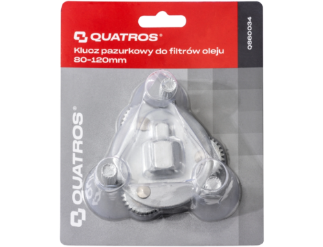 QUATROS KLUCZ PAZURKOWY DO FILTRÓW OLEJU 80-120MM