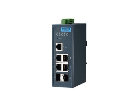 Zarządzalny przełącznik sieciowy warstwy 2, z 4 x port GE, 2 x port G SFP, X-Ring Pro, RSTP/STP EKI-7706G-2FI-AE