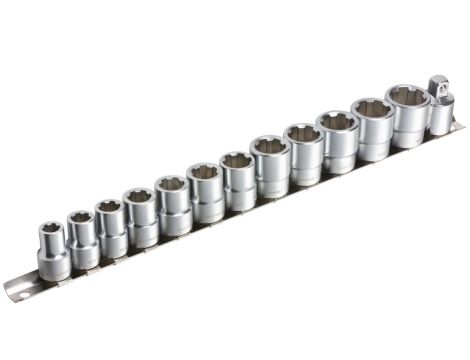 QUATROS ZESTAW 12SZT. NASADEK 3/8" DO OBROBIONYCH ŚRUB 8-19MM