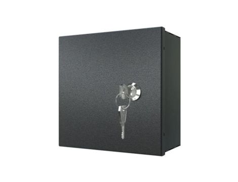 Obudowa metalowa do instalacji CATV 150x150x80mm czarna natynkowa