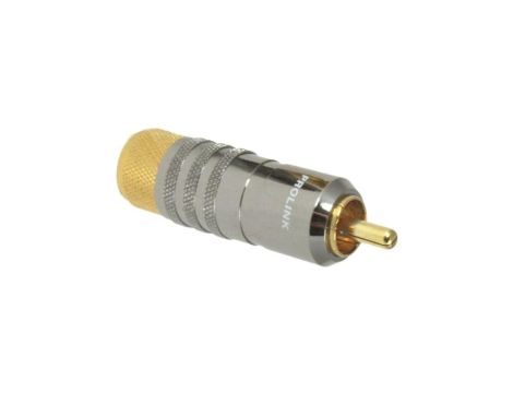 PROLINK Premium TRC-017 Wtyk RCA Cinch na kabel do 6,3mm pozłacany biały