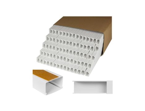 Listwa elektroinstalacyjna kanał kablowy BKK 25x16mm korytko z pokrywą i taśmą montażową 2-stronną KARTON=168m (84szt) NEKU