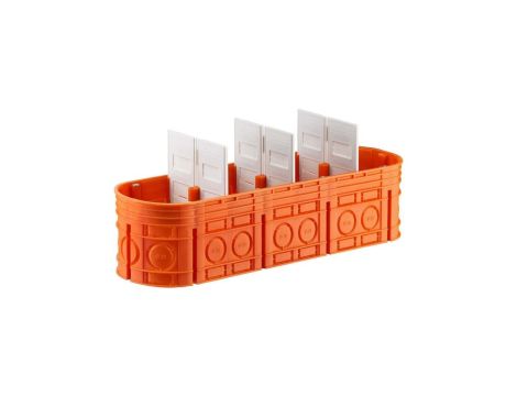 Puszka podtynkowa poczwórna 60mm pomarańczowa M4x60F Multiwall SIMET
