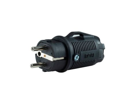 Wtyczka hermetyczna gumowa 2P+Z Uni-Schuko 230V 16A czarno-biała IP54 X80410 ELEKTRO-PLAST NASIELSK