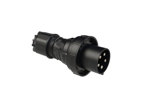 Wtyczka siłowa 5p 125A 400V przenośna IP67 czarna POWER TWIST PCE na kabel