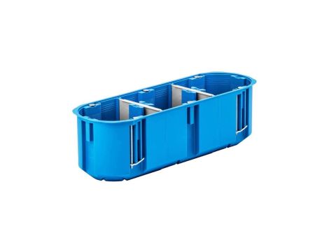 Puszka instalacyjna podtynkowa potrójna do nidy 3x fi:60mm (68x63mm) IP30 z wkrętami, głęboka, zespolona SIMET