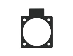 Uszczelka do gniazd zserii P-Nova+ 50x50mm czarna PCE