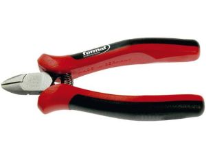 Szczypce tnące boczne dla elektroników, z okrągłą główką, wykonanie ze ścięciem 110mm FORMAT