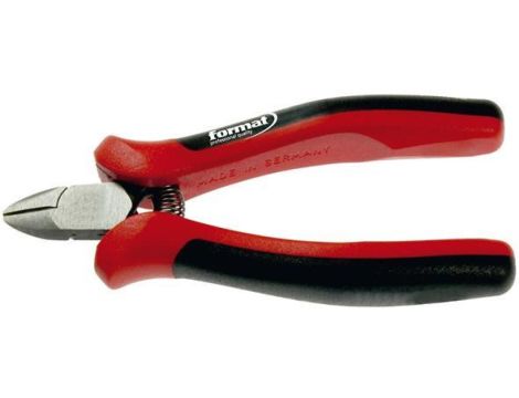 Szczypce tnące boczne dla elektroników, z okrągłą główką, wykonanie ze ścięciem 110mm FORMAT