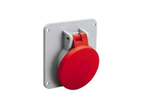 TOPTER PANEL MOUNTED SOCKET, 15 ANGLED, 32A 3P+N+E 380-415V 50-60HZ 6H IP44
