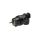 Wtyczka prądowa kątowa gumowa 2P+Z Uni-Schuko 230V 10/16A czarna IP44 TAURUS PCE na kabel pełna guma