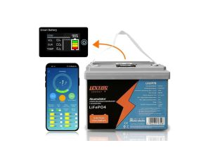 Akumulator LiFePO4 (litowo-żelazowo-fosforanowy) 12,8V 70Ah z układem BMS, wyświetlaczem LCD i Bluetooth