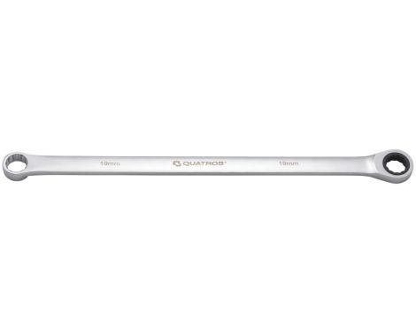 QUATROS KLUCZ OCZKOWY BARDZO DŁUGI Z GRZECHOTKĄ 90 ZĘBÓW 19MM L=420MM