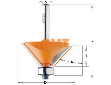 CMT FREZ HM A=45 D=45 I=18 S=8 DO UKOSOWANIA, ŁOŻYSKO. - 2