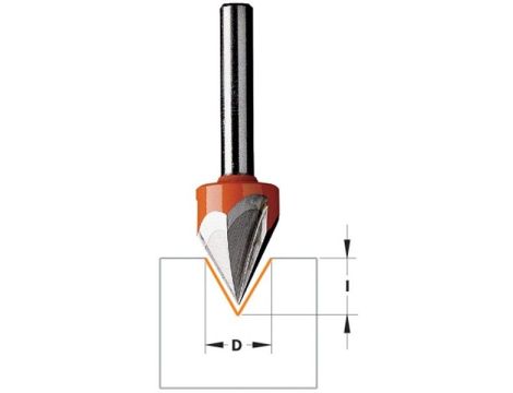 CMT FREZ HM D=12,7 I=11 A=60 S=8 DO GRAWEROWANIA.