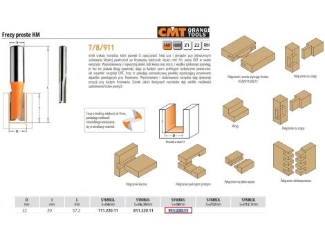 CMT FREZ HM D=22 I=20 L=57,2 S=8 PROSTY, KRÓTKI - 2
