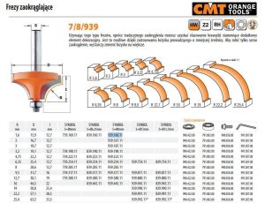 CMT FREZ HM R= 1,6 D=15,9 I=12,7 S=8 ZAOKRĄGLAJĄCY
