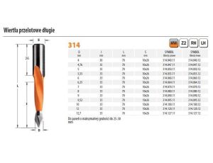 CMT WIERTŁO HW P D=12 I=35 L=70 S=10x26 RH