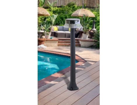 Oprawa ogrodowa Solar JOSEPHA Fumagalli Moduł LED z czujnikiem ruchu PIR 4K 280lm CLEAR REFL 800 mm IP 55 czarny / tworzywo sztuczne