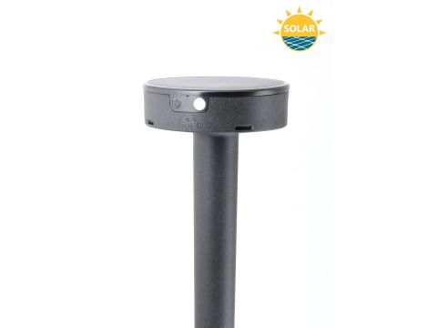 Oprawa ogrodowa Solar FIORINA Fumagalli Moduł LED z czujnikiem ruchu PIR 4000K 280lm 560 mm IP 55  czarny / tworzywo sztuczne - 3