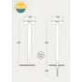 Oprawa ogrodowa Solar FIORINA Fumagalli Moduł LED z czujnikiem ruchu PIR 4000K 280lm 560 mm IP 55  czarny / tworzywo sztuczne - 5
