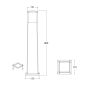Oprawa ogrodowa VIRGILIO OPAL Fumagalli E27 A60 LED CCT 11W 3000K/4000K/6500K SET 800 mm IP55 230V czarny / tworzywo sztuczne - 4