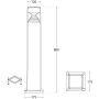 Oprawa ogrodowa ESTER 800 CLEAR Fumagalli GX53 LED CCT 10W 3000K/4000K/6500K SET 800 mm IP55 230V czarny / tworzywo sztuczne - 6