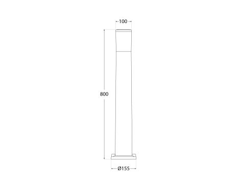 Oprawa ogrodowa AMELIA OPAL Fumagalli E27 A60 LED CCT 11W 800 mm 2700K/4000K/6500K SET IP55 230V czarny / tworzywo sztuczne - 3