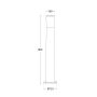 Oprawa ogrodowa AMELIA OPAL Fumagalli E27 A60 LED CCT 11W 800 mm 2700K/4000K/6500K SET IP55 230V czarny / tworzywo sztuczne - 4